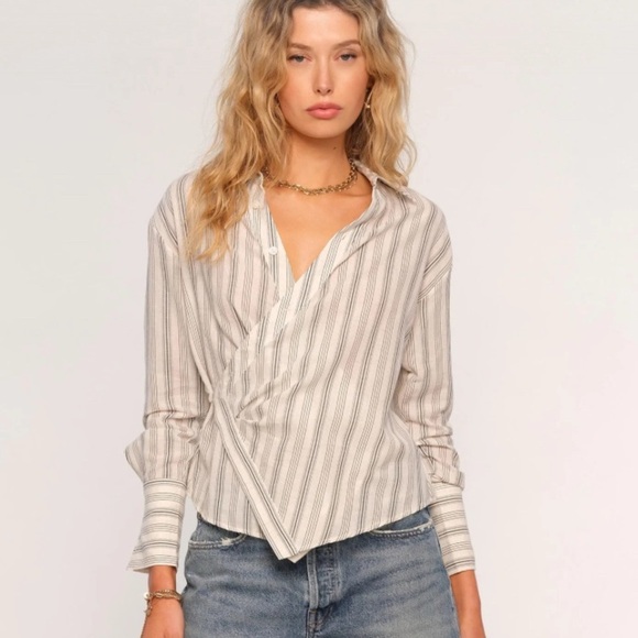 Heartloom Striped Button Down Shirt - Picture 1 of 9
